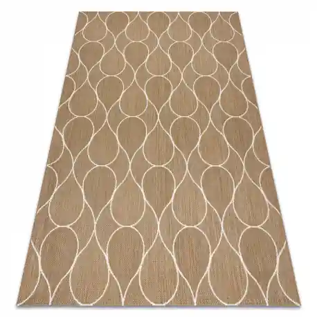 FLAT 49379265 Tappeto in sisal Gocce - colore paglia beige naturale, corda