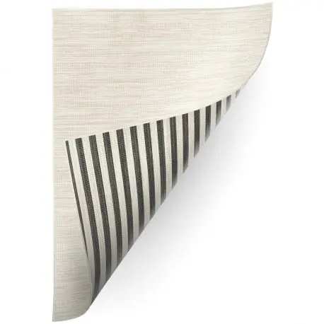 Tappeto DI SPAGO A DUE LATI SIZAL DOUBLE 29205/095 STRISCE nero/beige / MELANŻ beige