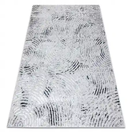 Tappeto MEFE moderno 8725 cerchi impronta digitale - Structural due livelli di pile grigio