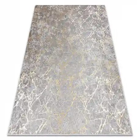 Tappeto lavabile MIRO 11111.2107 Marmo, glamour antiscivolo - grigio chiaro / oro