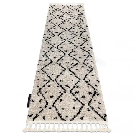 Tappeto, tappeti passatoie BERBER TETUAN B751 zigzag crema - per il soggiorno, la cucina, il corridoio