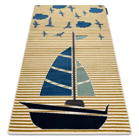 Tappeto PETIT SAIL barca, barca a vela oro