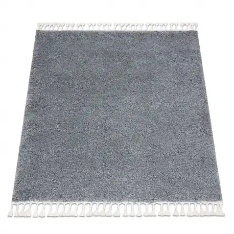 Tappeto BERBER quadrato 9000 grigio Frange berbero marocchino shaggy