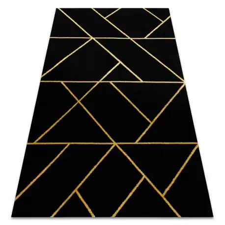 Tappeto EMERALD esclusivo 1012 glamour, elegante géométrique nero / oro