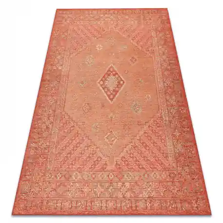 Tappeto in lana ANTIGUA 518 76 XX031 OSTA - Rosetta, struttura, tessitura piatta rosa