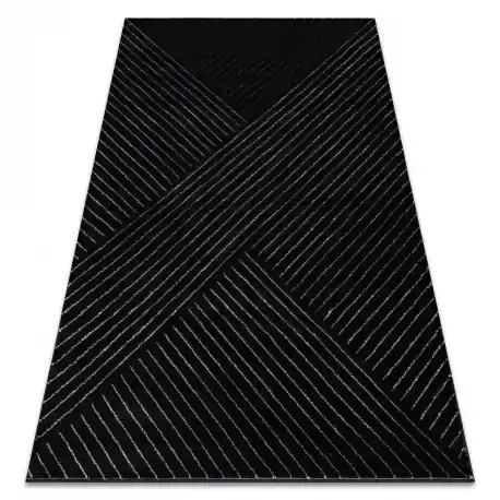 Tappeto EMERALD esclusivo A0084 glamour, elegante, linee, géométrique nero / argint