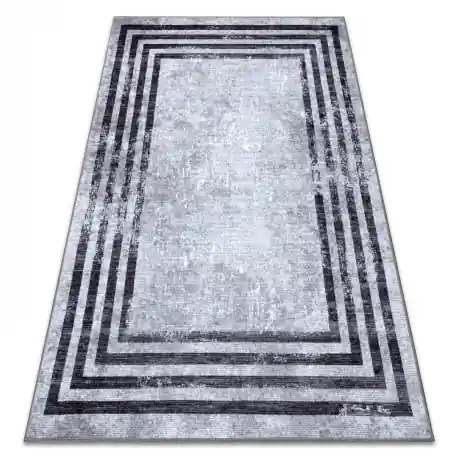 Tappeto lavabile MIRO 51325.805 Geometrico, linee antiscivolo - grigio