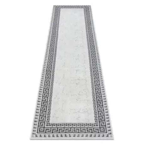 Tappeto, passatoia ALLURE 1960 Chiave greca, telaio - Strutturale, elegante, glamour bianca / grigio
