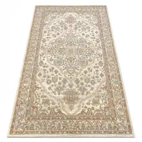 Tappeto in lana SOHO 477.01.LA100 OSTA - Ornamento, rosetta beige