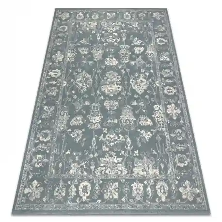 Tappeto in lana ABBY 486.25.LA500 OSTA Ornamento, cornice classico blu / beige