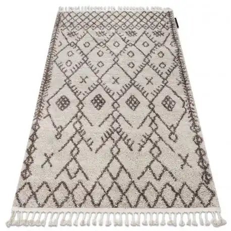 Tappeto BERBER TANGER B5940 crema / marrone Frange berbero marocchino shaggy