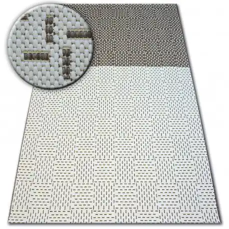 Tappeto DI SPAGO SIZAL FLAT 48722/608 bicolore crema marrone