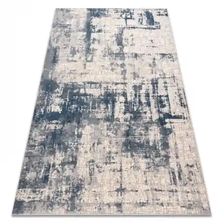 Tappeto in lana NAIN Astrazione, vintage, 7005/51655 beige / blu