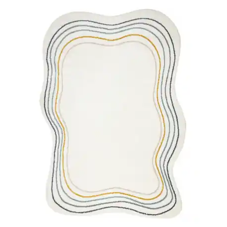 Tappeto FUSION 5707 bianco / verde scuro Shape - Astrazione, moderno, astratto, irregolare