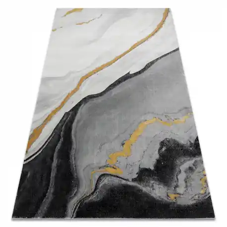 Tappeto EMERALD esclusivo 1017 glamour, elegante Marmo nero / oro