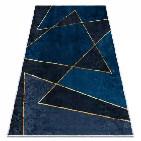 Tappeto lavabile MIRO 52097.801 Geometrico antiscivolo - blu
