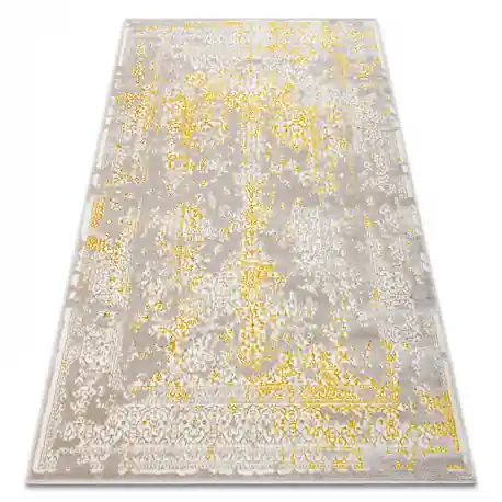 Tappeto CORE 3807 Ornamento Vintage - strutturale, due livelli di pile, beige / oro