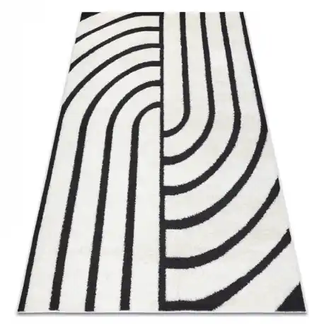 Tappeto moderno MODE 8631 geometrico crema / nero
