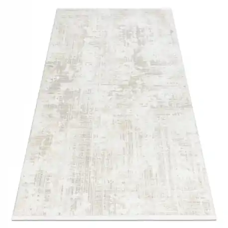 Tappeto moderno DUKE 51374 panna - Vintage strutturata, molto morbida, frange
