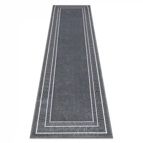 Tappeto, passatoia ALLURE 1960 Chiave greca, telaio - Strutturale, elegante, glamour grigio