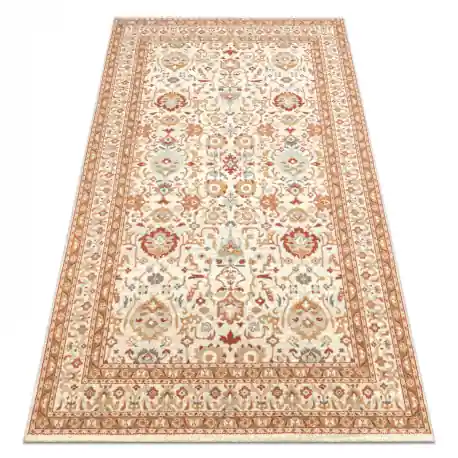 Tappeto in lana SOHO 477.26.LA100 OSTA Ornamento, cornice naturale beige / terracotta
