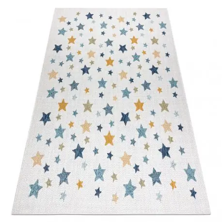 Tappeto SIZAL COOPER Stelle 22260 ecru / blu scuro