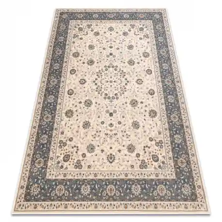Tappeto in lana NAIN Ornamento, telaio, 7179/51643 beige / blu