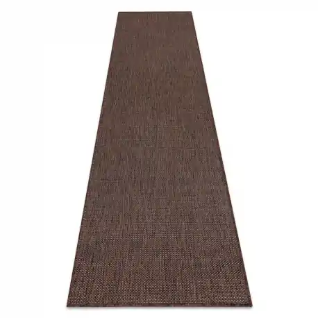 Tappeto, passatoia SIZAL SION A5165A Melange tessuto piatto marrone