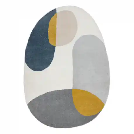 Tappeto FUSION 5706 bianca / grigio chiaro / oro Shape - Geometrico, moderno, astratto, irregolare