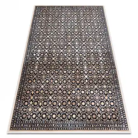 Tappeto in lana NAIN Ornamento 1183/51033 blu scuro / beige
