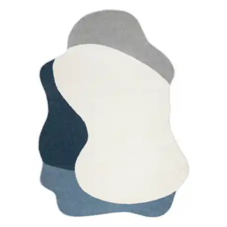 Tappeto FUSION 5710 bianco / blu scuro Shape - Astrazione, moderno, astratto, irregolare