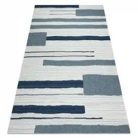 Tappeto COLOR 19676369 SISAL linee beige / blu