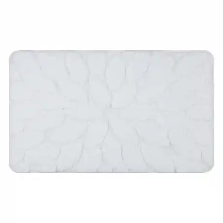 Tappeto da bagno SUPREME STONES, pietre, antiscivolo, morbido - bianco