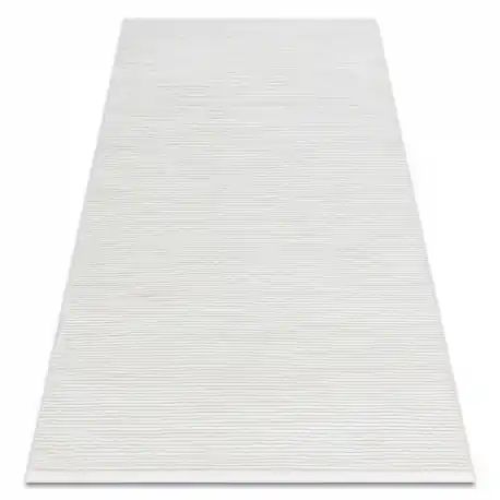 Tappeto moderno DUKE 51376 crema - Strisce strutturata, molto morbida, frange