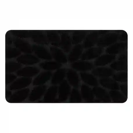 Tappeto da bagno SUPREME STONES, pietre, antiscivolo, morbido - nero