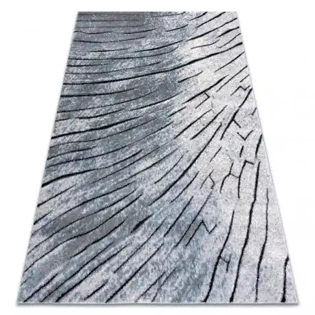 Tappeto moderno COZY 8874 Timber, legna - Structural due livelli di pile grigio / blu
