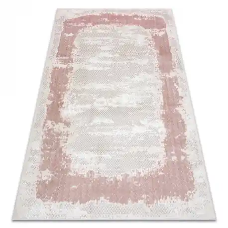 Tappeto CORE A004 Frame, ombreggiato - strutturale, due livelli di pile, beige / rosa