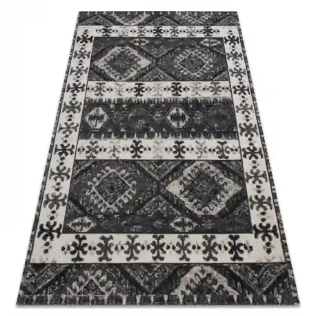 Tappeto moderno MUNDO E0651 etnico da esterno beige / nero