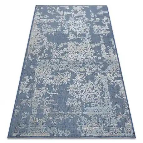 Tappeto Structural SOLE D3811 Ornamento - tessuto piatto blu / beige