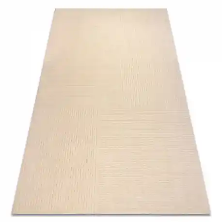 Tappeto in lana TEXTURA 488.23.LA100 OSTA - Linee, geometrica strutturale crema