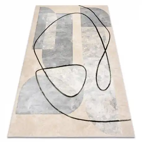 Tappeto ALLURE 9980 Geometrico - Strutturale, elegante, glamour beige / verde