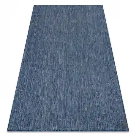 Tappeto SIZAL SION A5165A Melange tessuto piatto blu scuro