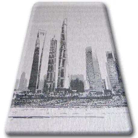 TAPPETO DI SPAGO SIZAL FLOORLUX 20240 argento / nero