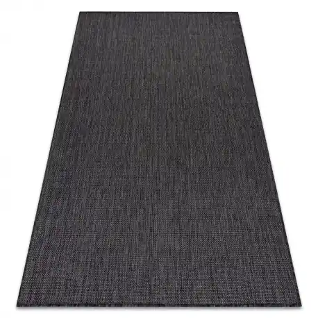 Tappeto SIZAL SION A5165A Melange tessuto piatto nero