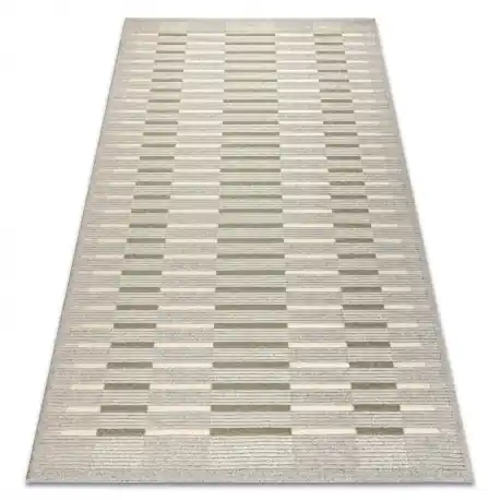FLUX 461.124.SA400 tappeto in lana OSTA - Geometrico, strutturale, loft grigio / verde