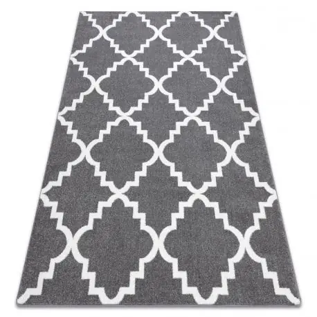 Tappeto SKETCH - F343 grigio/bianco marocco trifoglio trellis