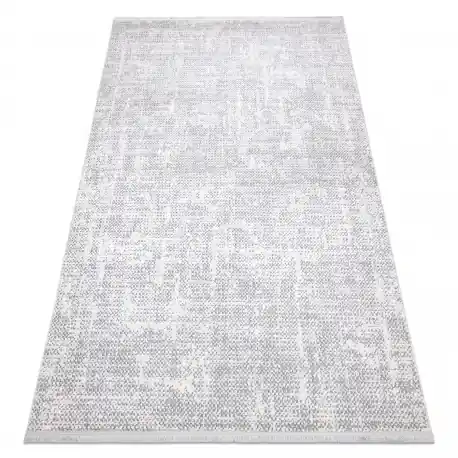 Tappeto moderno REBEC frange 51195A - due livelli di pile crema