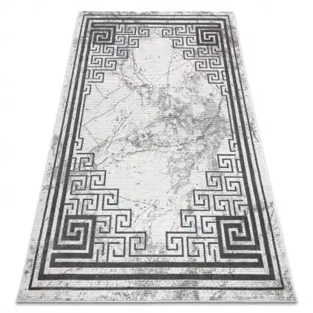 Tappeto NOBLE moderno 1517 65 Telaio, greco, marmo - Structural due livelli di pile crema / grigio
