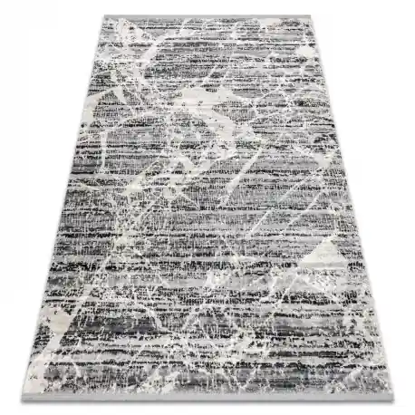 Tappeto TULS strutturale, frange 51322 moderno Marmo grigio / avorio