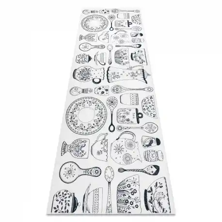 Tappeto lavabile ANDRE 1318 Ceramica, per la cucina, antiscivolo - beige